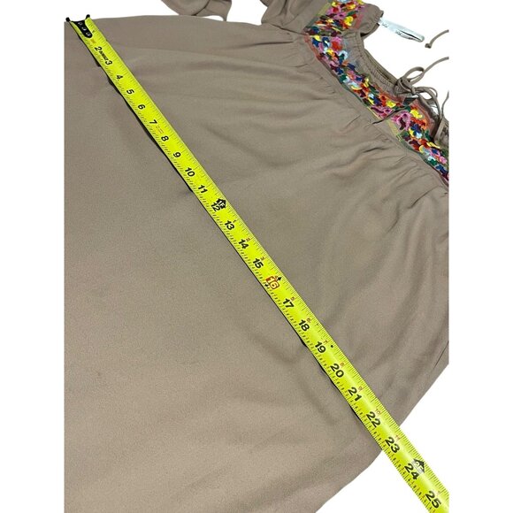 Boho Tunic Dress Bell Sleeves Embroidery Lined Size XS Va Va by Joy Han - Picture 11 of 15